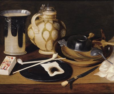 Still Life with a Pipe, a King of Diamonds, a Knife and a Pitcher by Anonymous Anonymous