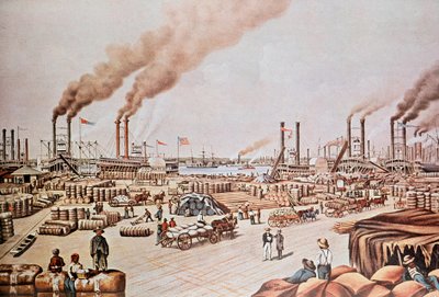 New Orleans Harbour Wharf: Cotton Loading by Anonymous Anonymous