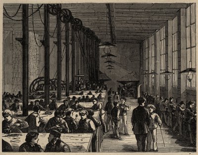 Paris, Ecole Municipale Professionelle Diderot - engraving 1890 by Anonymous Anonymous