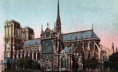 Paris: Exterior View of the Cathedrale Notre Dame, South Side by Anonymous Anonymous