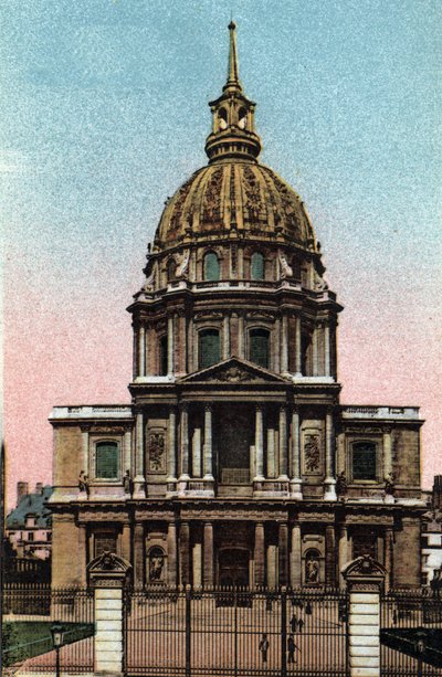 Paris: exterior view of the Dome of the Hotel des Invalides by Anonymous Anonymous