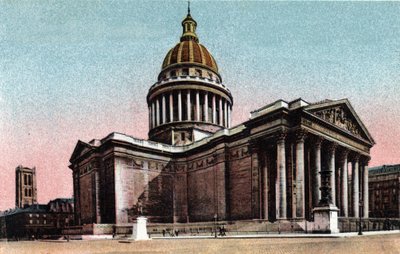 Paris: Exterior View of the Pantheon Built in 1757-1790 by Jacques Germain Soufflot (1713-1780). Photograph of 1920 in Artistic Album of the City of Paris by Anonymous Anonymous