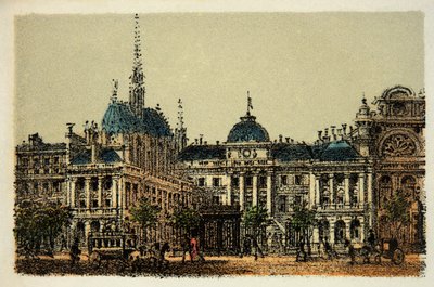 Paris in 1874: The Palace of Justice and the Sainte Chapelle - private collection by Anonymous Anonymous