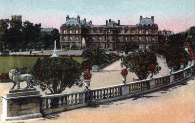 Paris: The Palais and the Jardin du Luxembourg. Photograph of 1920 in Artistic Album of the City of Paris. Private Collection by Anonymous Anonymous