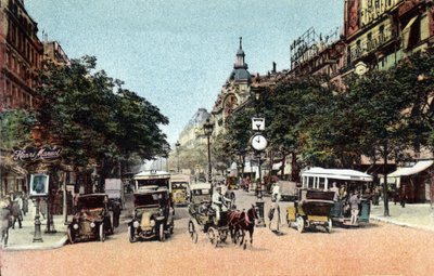Paris: traffic on the boulevard des Italians, one of the great boulevards of the city by Anonymous Anonymous