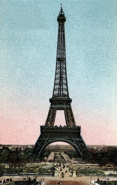 Paris: view of the Eiffel Tower built between 1887 and 1889 by Gustave Eiffel (1832-1923) by Anonymous Anonymous
