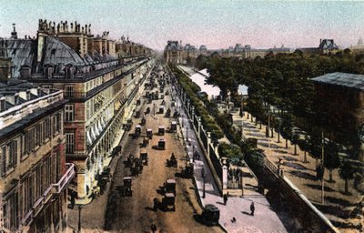 Paris: View of the Traffic on Rue de Rivoli, Towards the Louvre by Anonymous Anonymous