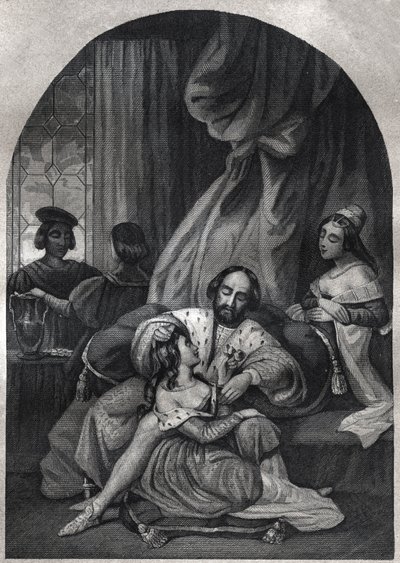 Paul III (Pope from 1534 to 1549) and his family - Engraving from 1842 in 