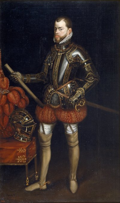 Portrait of Philip II in Armour from the Battle of Saint Quentin by Anonymous Anonymous