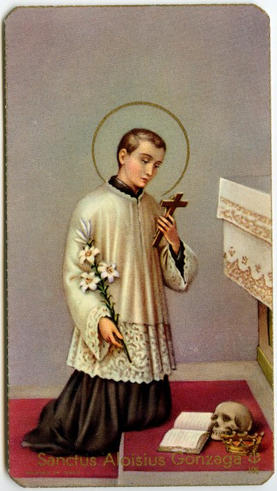 Aloysius Gonzaga Worshipping the Cross by Anonymous Anonymous