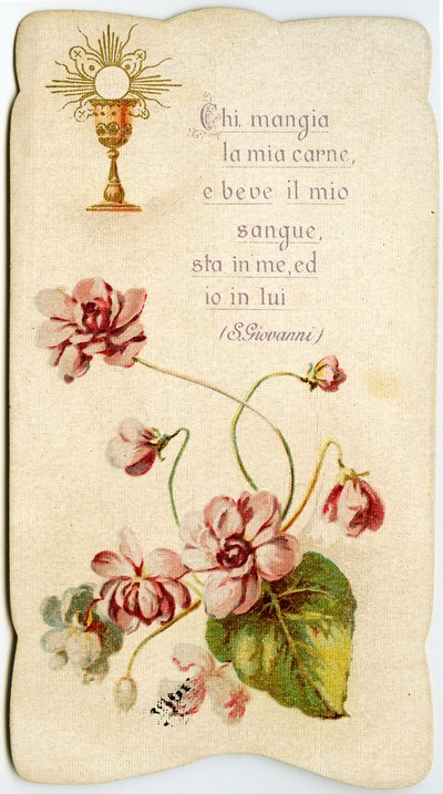 Eucharist, Whoever eats my body and drinks my blood abides in me and I in him (engraving) by Anonymous Anonymous
