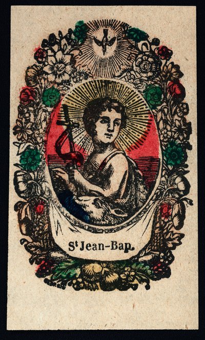 Pious image: Saint John the Baptist by Anonymous Anonymous