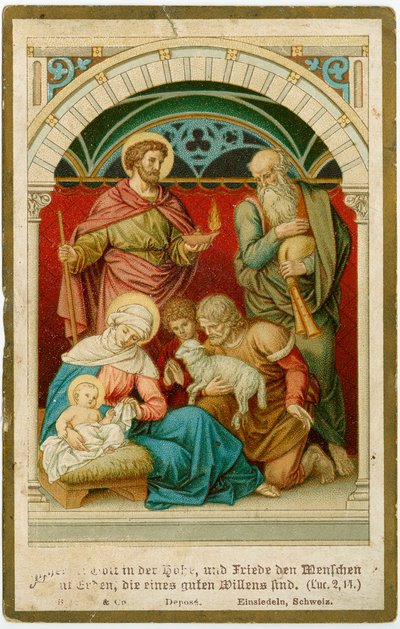 Pious image: The nativity by Anonymous Anonymous