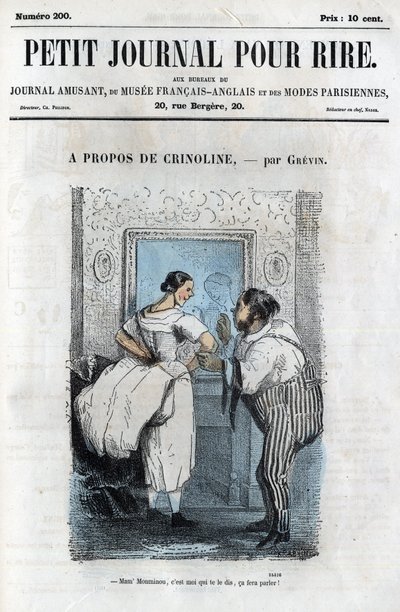 Political and social cartoon during the Second Empire. About Crinoline by Anonymous Anonymous