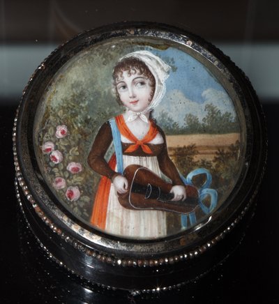 Portrait of a Girl With Hurdy Gurdy by Anonymous Anonymous