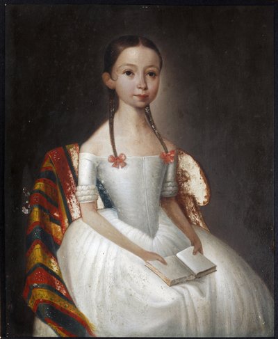 Portrait of a Girl With a Book by Anonymous Anonymous
