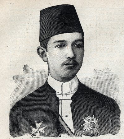 Portrait of Abbas II Pasha (1874-1944), Vice King of Egypt. Engraving in Le Petit Parisien by Anonymous Anonymous