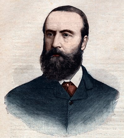 Portrait of Charles Stewart Parnell, Irish politician. Engraving in 