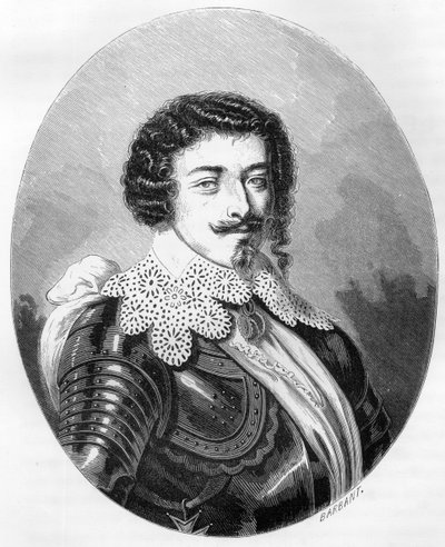 Portrait of Duke Henry II of Montmorency - Engraving from 1863 in Le Livre Rouge - Histoire De L