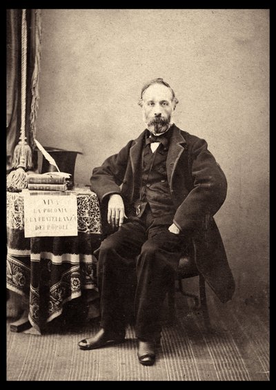 Portrait of Francesco Crispi (1818-1901) Italian statesman in 1863. by Anonymous Anonymous