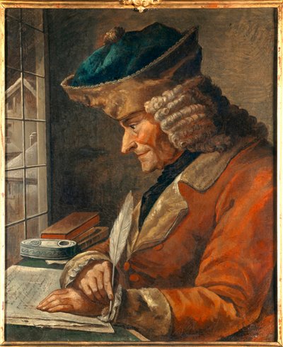 Portrait of Francois Marie Arouet Voltaire in His Study by Anonymous Anonymous