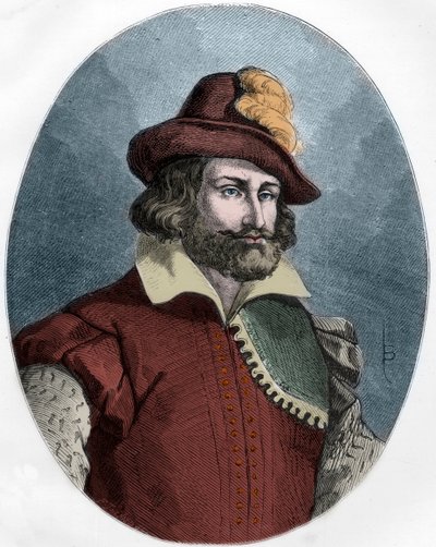Portrait of Francois Ravaillac (1578-1610), the assassin of Henri IV (1553-1610) - Engraving of 1863 in 