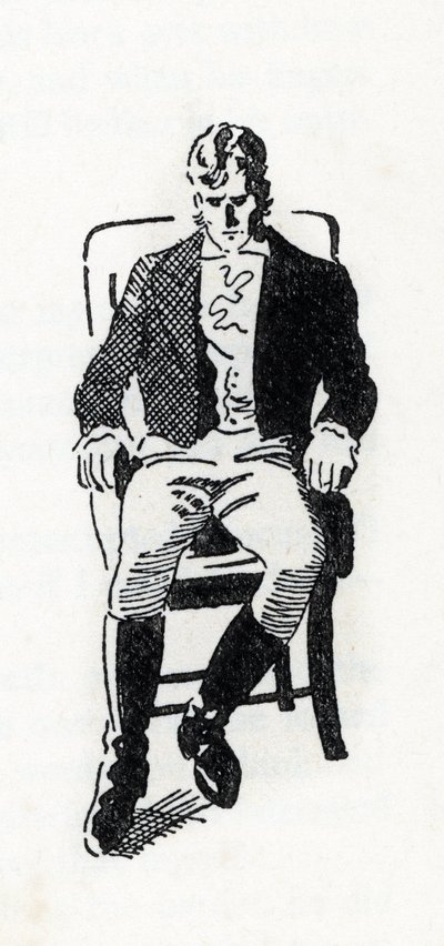 Portrait of Heathcliff from the novel 