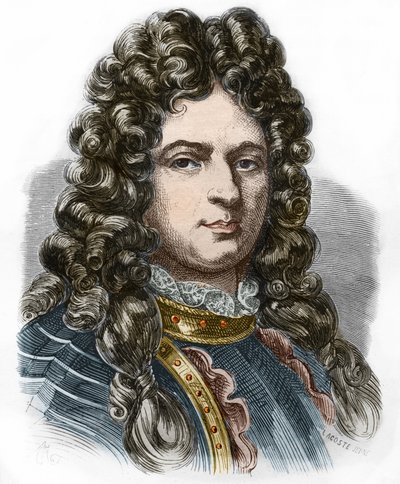 Portrait of Jean Bart, French privateer. Engraving of the 19th century. Private collection by Anonymous Anonymous