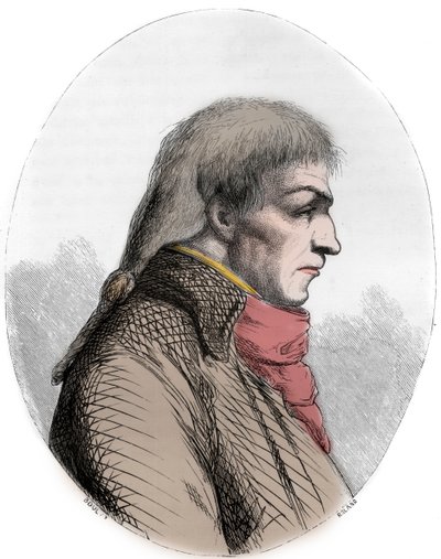 Portrait of Joseph Le Bon (1765-1795), French Revolutionary - Engraving from 1863 in 