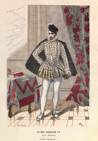Portrait of King Charles IX (1550-1574) - Private Collection by Anonymous Anonymous