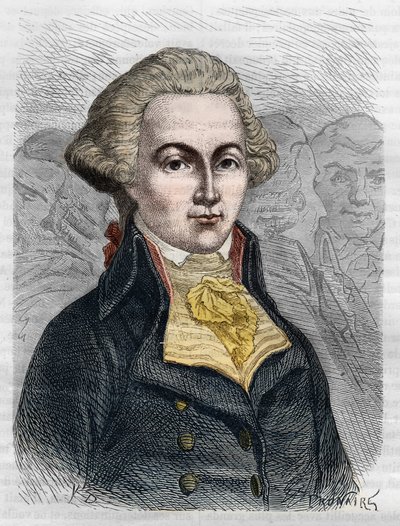 Portrait of Marguerite Elie Guadet, French politician (1758-1794). Engraving from 1866 in 