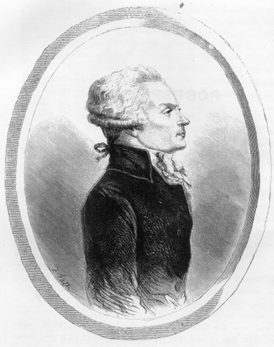 Portrait of Maximilian Robespierre (1758-1794) politician - Engraving of 1863 in 