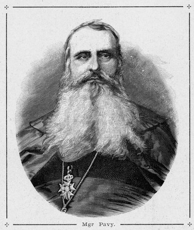 Portrait of Monsignor Louis-Antoine-Augustin Pavy (1805-1866), bishop of Algiers. Engraving in 