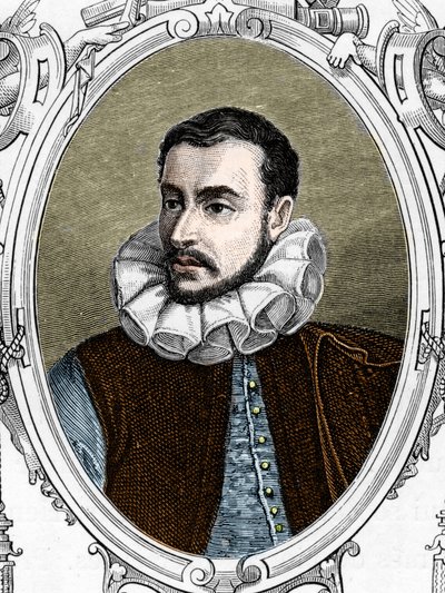 Portrait of Paolo Caliari called Paolo Veronese (1528-1588) Italian painter. Engraving of 1859 in 