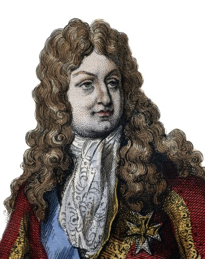 Portrait of Philippe II, Duke of Orleans, member of the royal family of France and Regent of the Kingdom from 1715 to 1723. Illustration from 