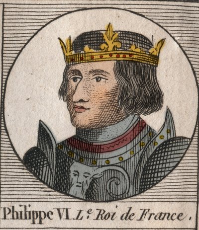 Portrait of Philippe VI of Valois (1294 - 1350), King of France - Engraving from 