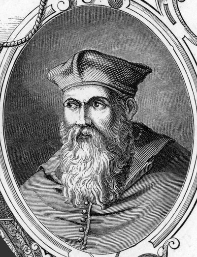 Portrait of Sebastiano Luciani dit Sebastiano del Piombo (1485-1547) Italian painter. 1859 engraving in 