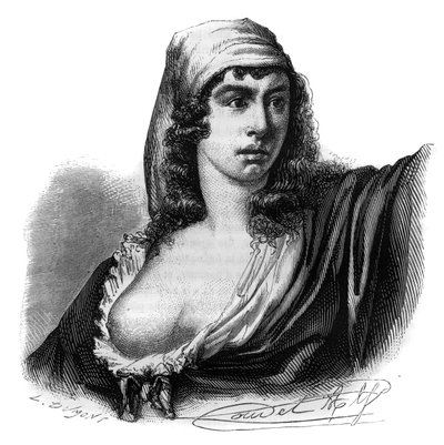 Portrait of Theroigne de Mericourt (1762-1817), French revolutionary - Engraving in 