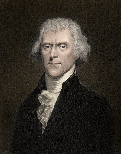 Portrait of Thomas Jefferson (1743-1826), 3rd President of the USA by Anonymous Anonymous