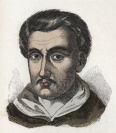 Portrait of Tommaso Campanella (1568-1639), Dominican monk and philosopher. Engraving. Private collection by Anonymous Anonymous