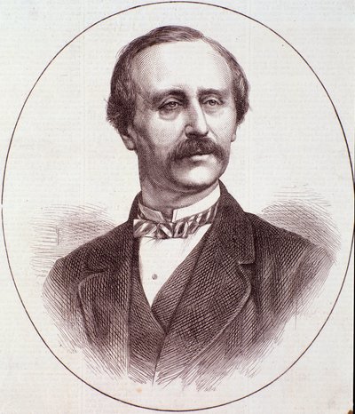 Portrait of English violinist Henry Gamble Blagrove. Engraving by Anonymous Anonymous