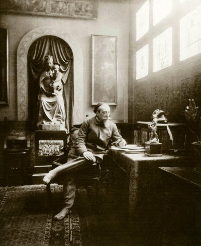Portrait of the French writer Anatole France in 1904 in his office. Private Collection by Anonymous Anonymous