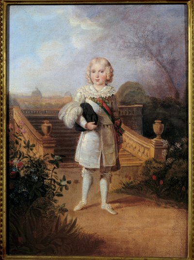 Portrait of the Prince of Parma (1811-1832) in the Garden of the Tuileries, King of Rome Napoleon II, Duke of Reichstadt, Son of Emperor Napoleon I (1769-1821). Anonymous Painting. 19th Century Private Collection by Anonymous Anonymous