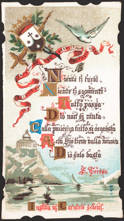 Prayer addressed to Saint Therese - Early 20th century pious image postcard - Private collection by Anonymous Anonymous