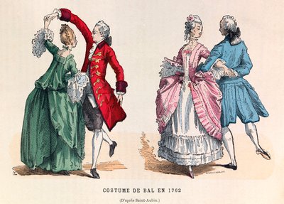 Prom Costumes in 1762 (Reign of King Louis XV) by Anonymous Anonymous