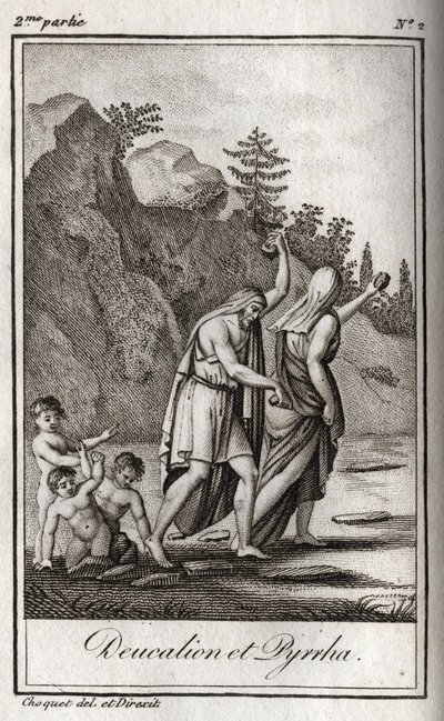 Representation of Deucalion and Pyrrha by Anonymous Anonymous