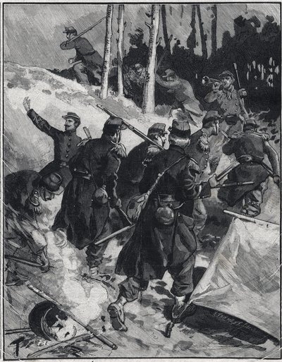 Scene from the novel by Emile Zola (1840-1902) 