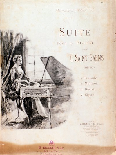Sheet music of Suite for piano (Opus 90) by Camille Saint-Saens by Anonymous Anonymous