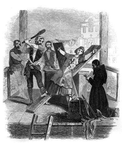 Supplice de la roue - Breaking wheel - Illustration in Mysteres de l