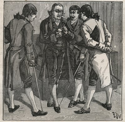 Test of the Brazilian Fake Diamond by John Mawe (1764-1829), British Mineralogist. Engraving from 1885 in 